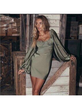 Jagger & Stone the Liv Mini Dress Princess Polly olive green 8